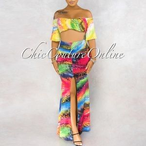 Multi Maxi Skirt Set